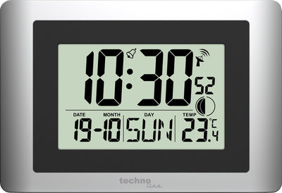 Technoline horloge murale numérique ws 8028 220x150x56mm argent
