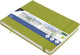 Carnet de croquis Kangaro a5 paysage - vert lime - couverture rigide - avec élastique et ruban - k-861239