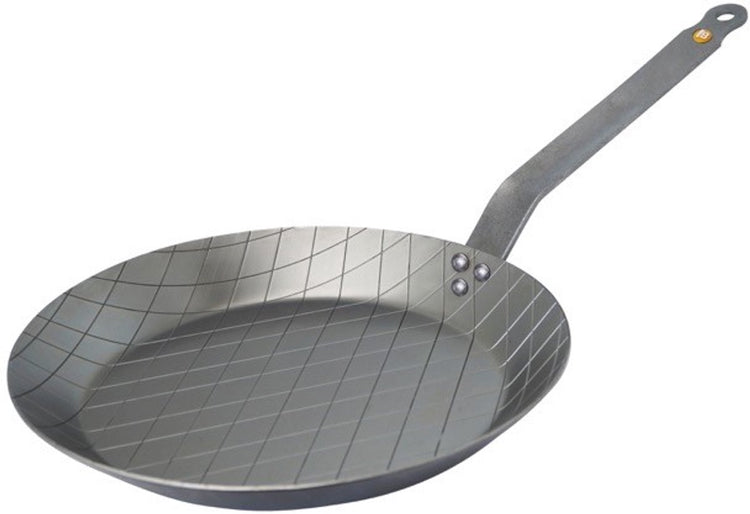 Poêle à steak Debuyer de Buyer Mineral B 28 cm – Poêle à griller nervurée – Tôle d'acier – Sans PFAS