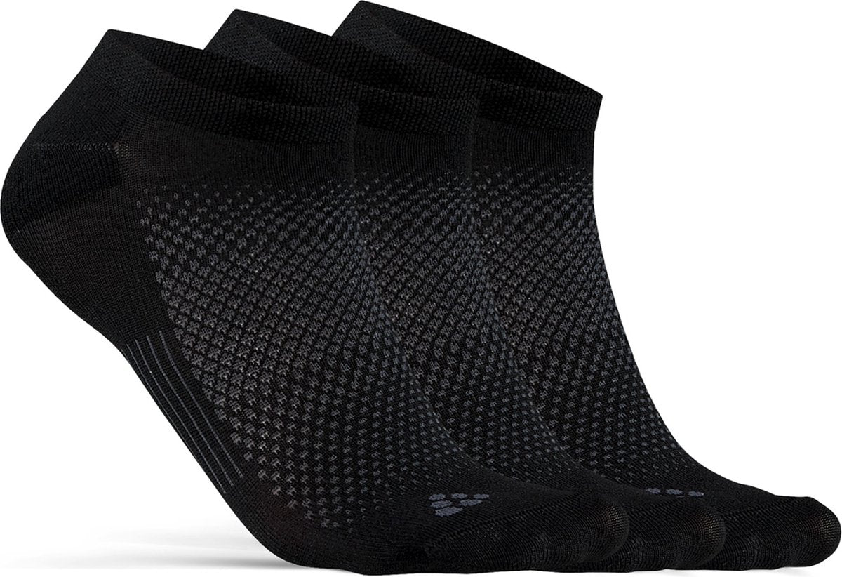 Craft core dry footies 3-pack chaussettes de sport unisexes - noir