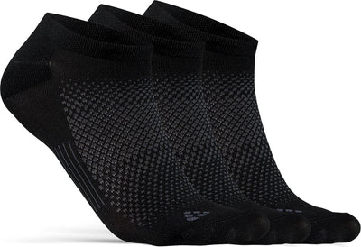 Craft core dry footies 3-pack chaussettes de sport unisexes - noir
