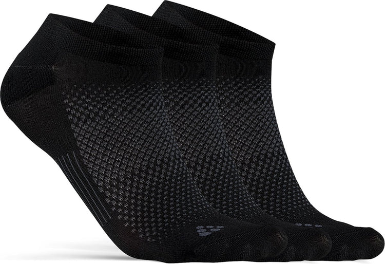 Craft core dry footies 3-pack chaussettes de sport unisexes - noir