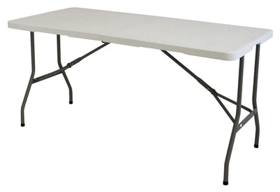 Eurotrail pavillon s - table de camping - 152*71*75cm - blanc gris
