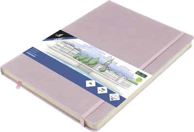 Carnet de croquis Kangaro - a4 - violet - couverture rigide en polyuréthane - avec élastique et ruban - k-861243
