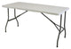 Eurotrail pavillon m - table de camping - 180*75*75cm - blanc gris