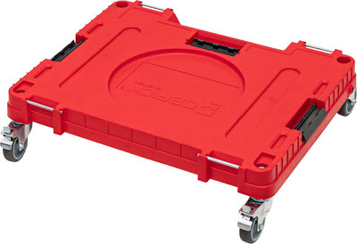 Qbrick system one échafaudage de transport 2.0 atelier rouge ultra hd 625 x 503 x 160 mm 120 kg avec roues pivotantes en métal et frein