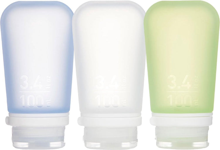 Human gear - gotoob+ 3-pack large - bouteille de voyage - étanche - 100ml - bleu vert clair