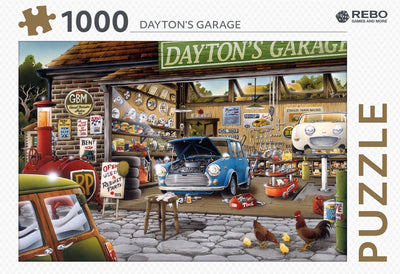 Rebo puzzle 1000 pièces garage Daytons - puzzle adultes.