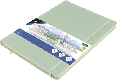 Carnet de croquis Kangaro - a4 - menthe - couverture rigide en pu - avec élastique et ruban - k-861244