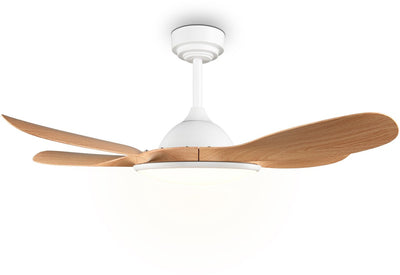 Rl vis ta lumière réalité flen - ventilateur - blanc - incl. 1x SMD 24 W - télécommande - variateur intégré - couleur de lumière réglable en continu - fonction mémoire via télécommande - mode été et hiver - 6 niveaux de vitesse
