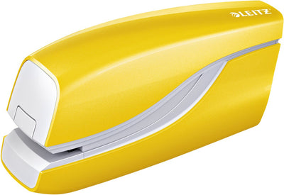 Agrafeuse électrique sur batterie Leitz nexxt wow pour agrafage sans contact - agrafer jusqu'à 10 feuilles - jaune