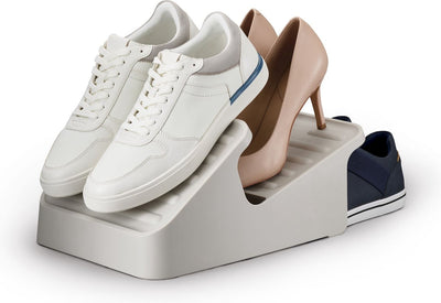 Joseph joseph shoe-in™ étagère à chaussures peu encombrante - écru - design moderne empilable - 3 paires de chaussures