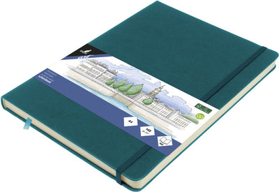 Carnet de croquis Kangaro a4 - turquoise foncé - avec élastique et ruban - k-861334