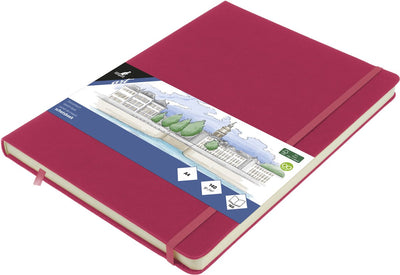 Carnet de croquis Kangaro - a4 - rubis - avec élastique et ruban - k-861331