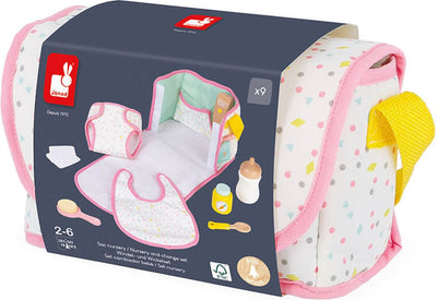 Janod - sac à langer pour poupée (poupée non incluse)