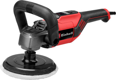 Polisseuse Einhell cc-po 1100 150 ce - 1100 w - 3 500 t min - ø150 mm - incl. 2x chiffon de polissage (1x textile et 1x synthétique) + 3x feuilles abrasives