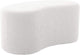 Pouf Leitmotiv ada wave - blanc - 80x43x36cm - scandinave