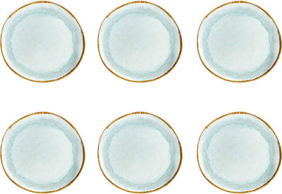 Médard de noblat - shadow aqua - assiette plate 28 cm - 6 pièces - grès