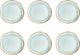 Médard de noblat - shadow aqua - assiette plate 28 cm - 6 pièces - grès