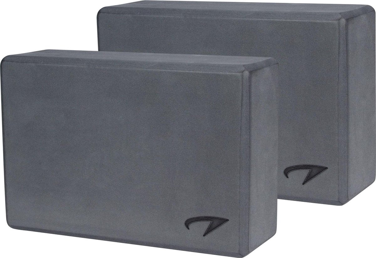 Avento bloc de yoga lot de 2 - mousse - gris