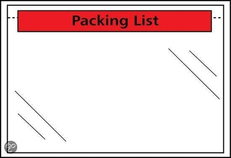 Enveloppe pour liste de colisage Raadhuis - 225x122 mm - dl - liste de colisage - 1000 pièces - rd-310301