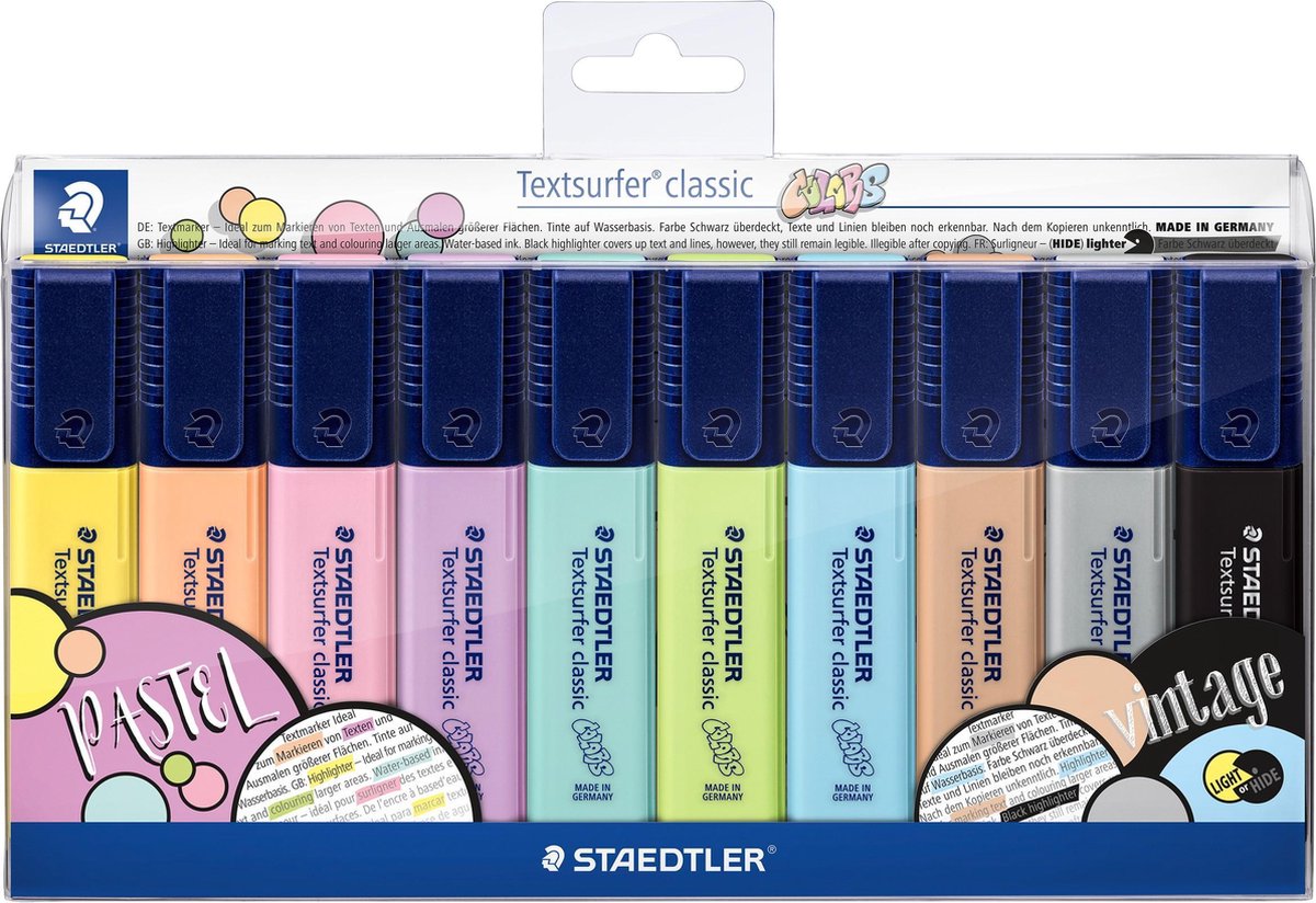 Staedtler Text Surfer Classic marqueur de texte - set 10 pcs nouveau