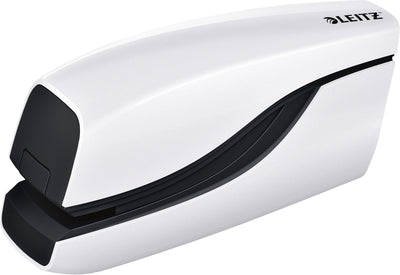 Agrafeuse électrique sur batterie Leitz nexxt wow pour agrafage sans contact - agrafer jusqu'à 10 feuilles - blanche