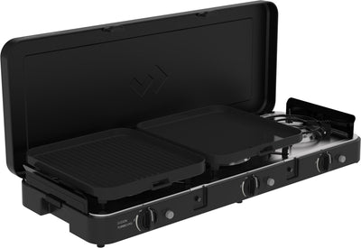 Cadac dometic - 3 cuisiniers turbo ffd deluxe - réchaud de camping de luxe - 3 brûleurs