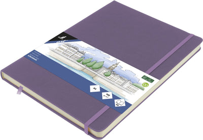 Carnet de croquis Kangaro - a4 - violet chiné - avec élastique et ruban - k-861333