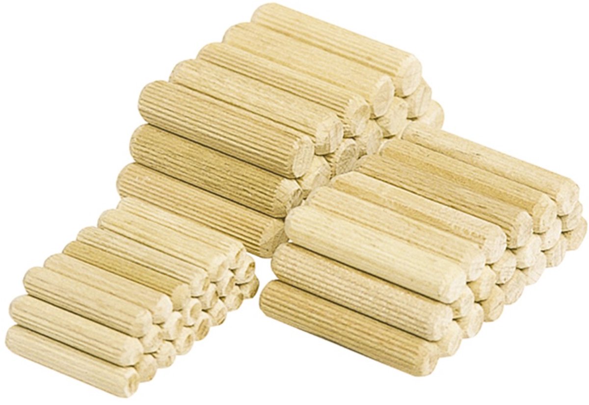 Chevilles en bois rainurées Wolfcraft | bûche | ø8x40mm | 40 pièces - 2908000