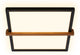Briloner remsa - Plafonnier LED - Plafonnier à lumière indirecte - Lumière blanc chaud - 29 x 31,5 x 4 cm - Bois noir