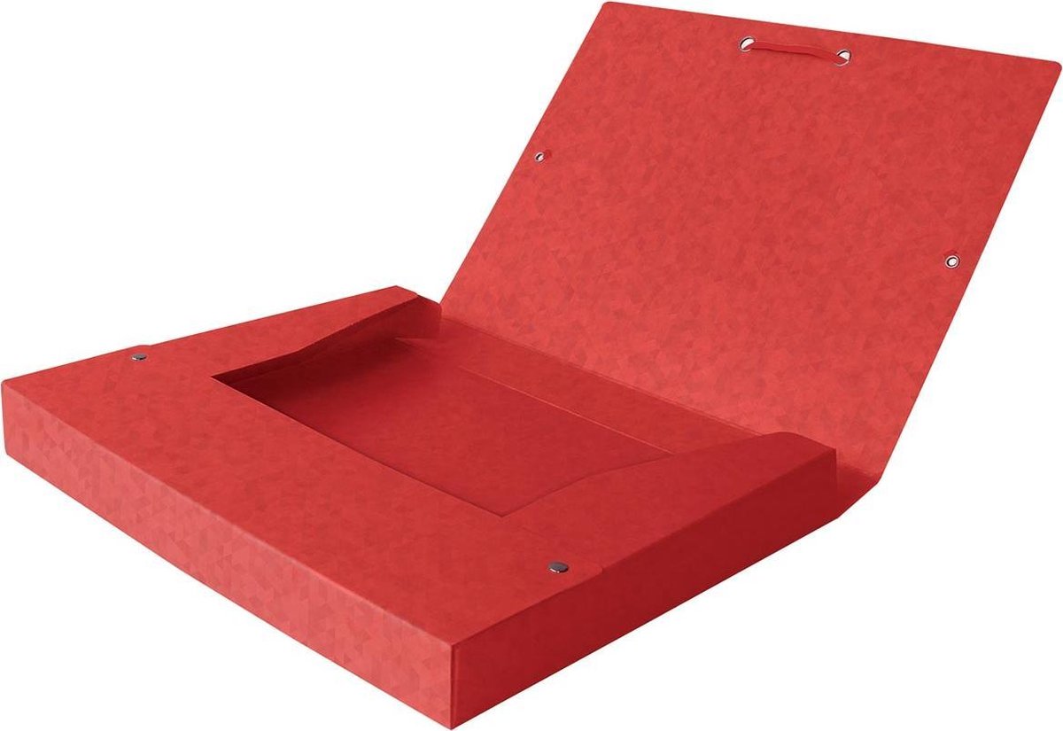 Oxford elba elastobox top file+dos de 4 cm, rouge