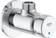Mitigeur de douche Grohe euroeco cosmopolitan s temporisé 1 2 bleu rouge chrome