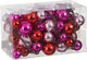 Guirlande boules de Noël Mica decorations - l180 cm - rose