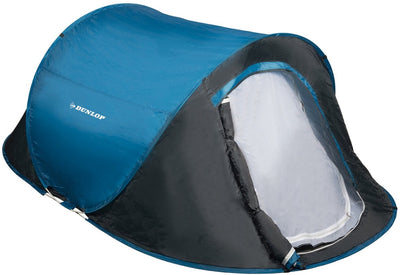 Tente pop-up Dunlop pour 2 personnes - 255x155x95 cm - montage rapide, résistante aux intempéries