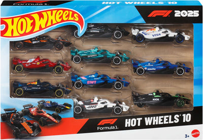 Hot Wheels Formule 1, ensemble de 10 petites voitures de chaque équipe de course F1 2025