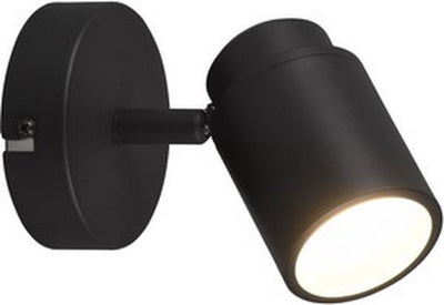 Trio angelo - spot - noir mat - excl. 1x gu10 3 w - montage mural et plafond - éclairage salle de bain