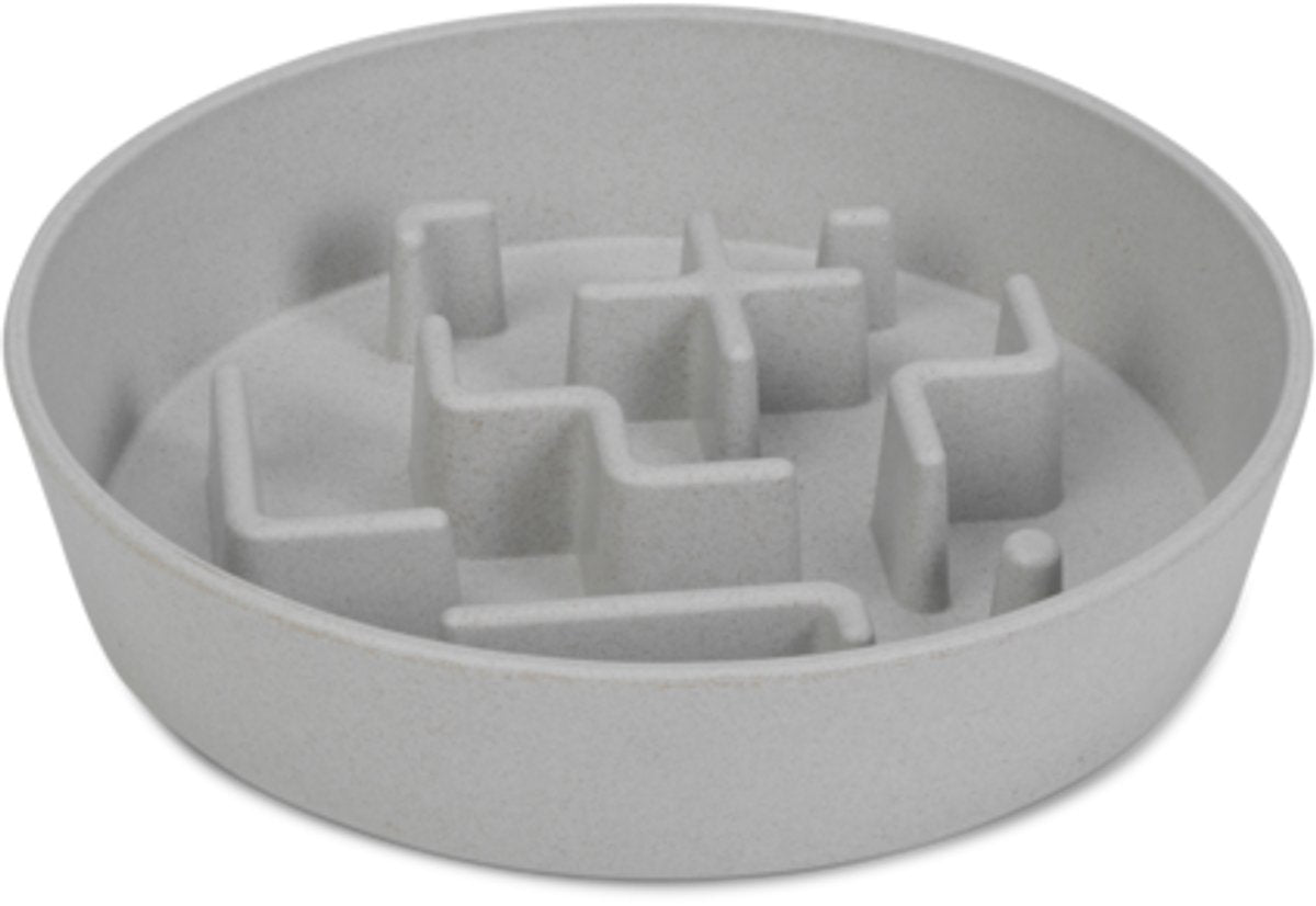 Beeztees gamelle antidérapante dog cat nom - gamelle à nourriture pour chien chat - passe au lave-vaisselle - antidérapante - plastique - gris - 800ml
