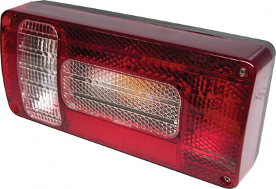 Feu arrière Carpoint 12v avec 6 fonctions 220x100mm - droit