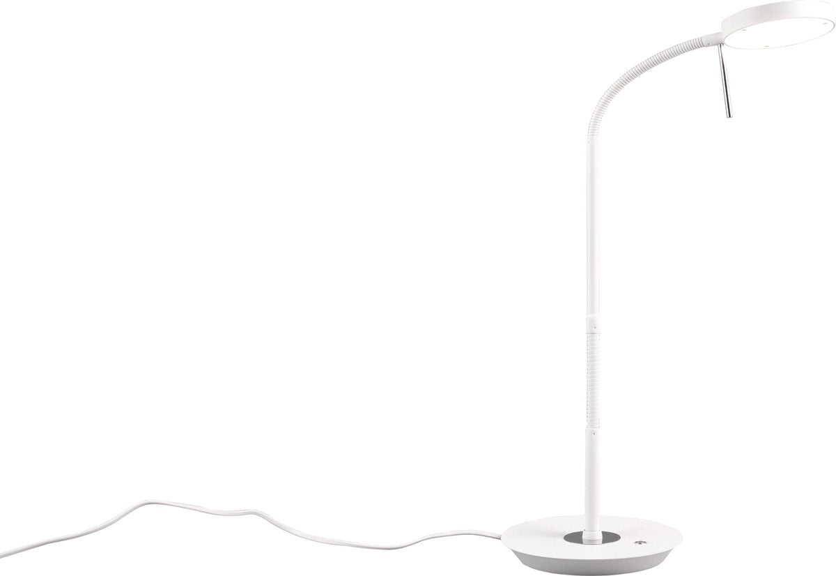 Lampe de table Trio monza - lampe de bureau - blanc mat - dimmable et couleur de lumière réglable