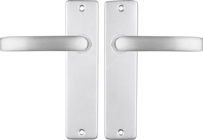 Poignée de porte Starx en aluminium - ferrures de porte - poignée de porte avec bouclier - store - bloc de poignée de porte - 43 x 180 x ø 18 mm