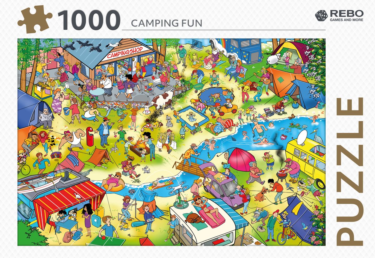 Puzzle Rebo 1000 pièces - Le plaisir du camping