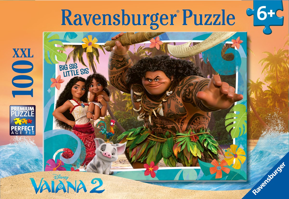 Ravensburger Jigsaw Puzzle XXL Disney Vaiana 2, 100e.