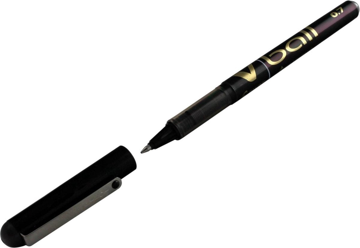 Pilot pen roller v ball 0,7 mm noir (12 pièces)