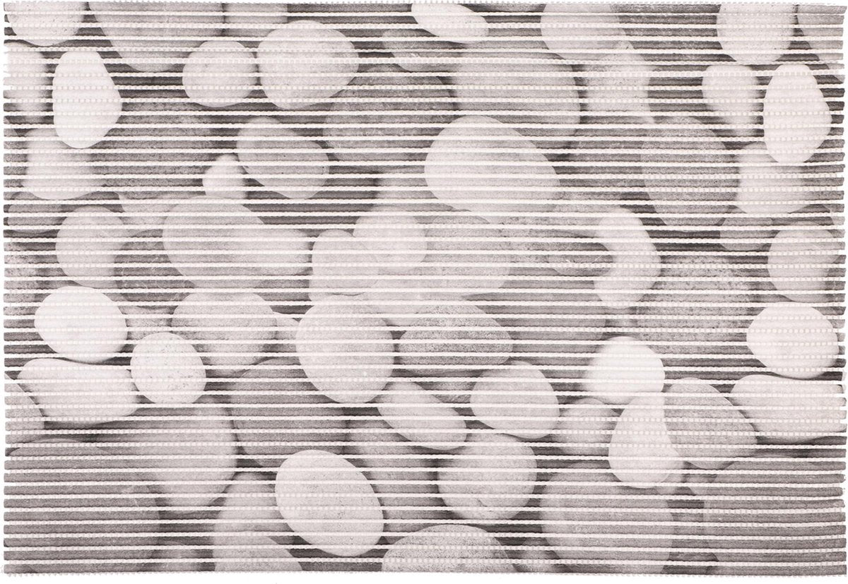 Tapis multi Differnz - pierres - 100% PVC - 65 x 45 cm - gris