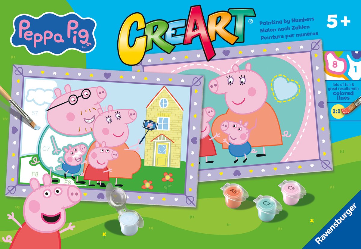 Ravensburger crée des enfants avec un numéro - la famille de Peppa