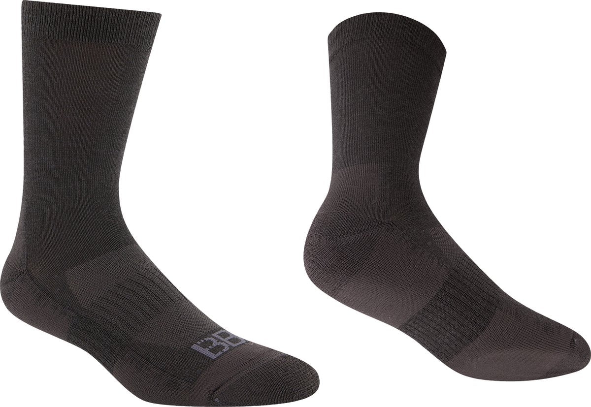 Bbb cycling mérinos winterfeet chaussettes de cyclisme - chaussettes d'hiver cyclisme 18 cm - chaussettes de cyclisme - noir - 35 38 - chaussettes de cyclisme hommes et femmes - bso-18