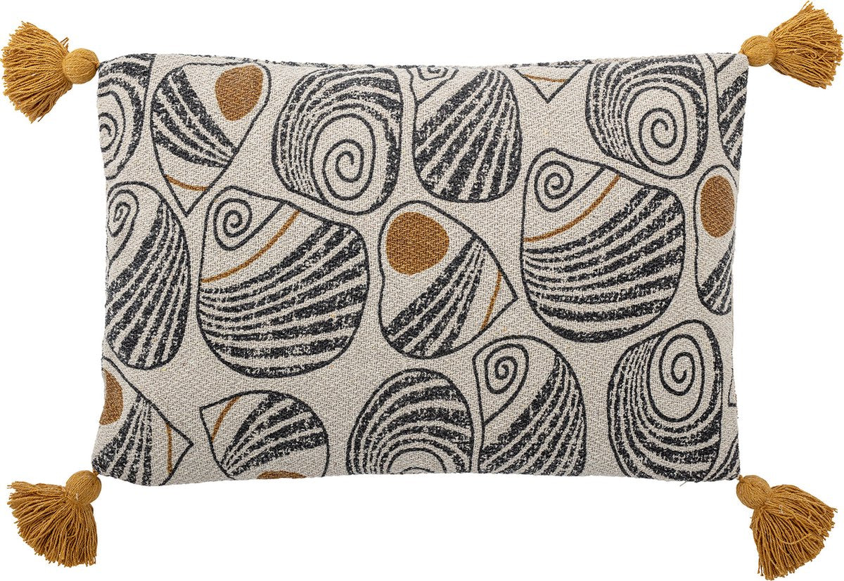 Bloomingville - coussin giano - jaune - coton recyclé