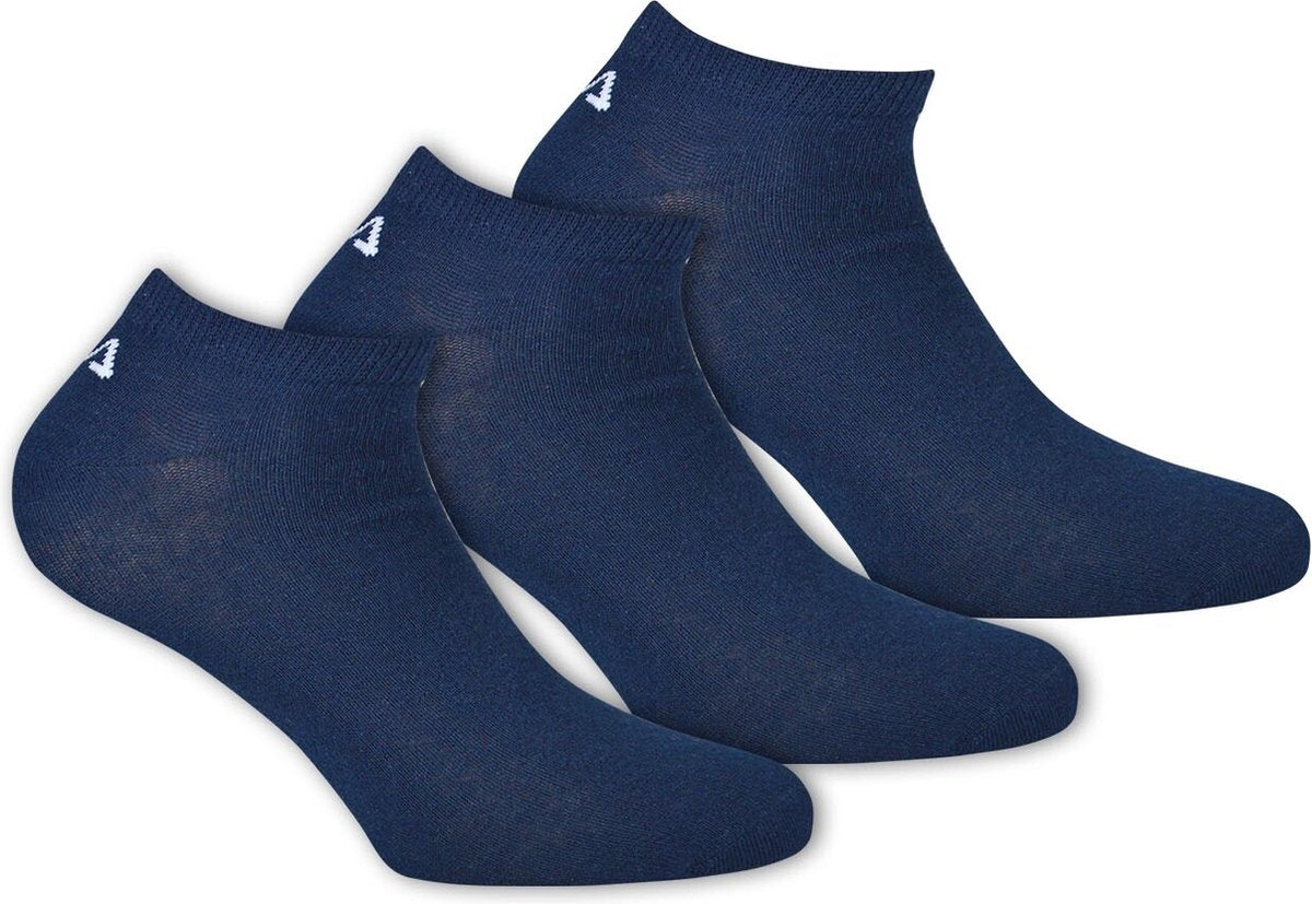 Fila - chaussettes invisibles 3-pack - chaussettes baskets bleues - 43-46 - bleu