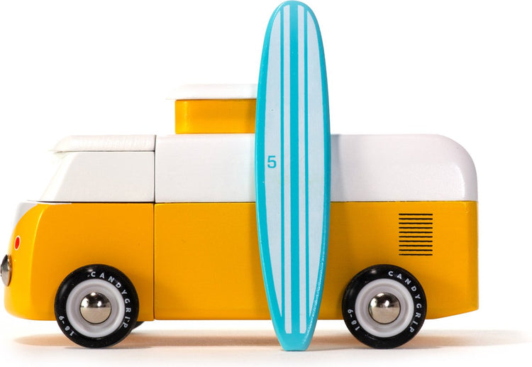 Candylab jouets americana : bus de plage vw - coucher de soleil (bva235) 16,5x9,4x8,4 cm, magnétique, dans une boîte cadeau, 3+